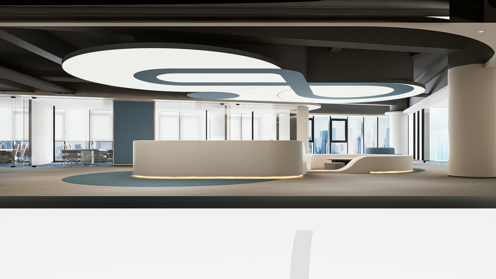 上海普陀-菲尔兹办公室-1800平-极简科技